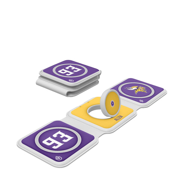 Jonathan Allen Minnesota Vikings 93 Game Tactic Foldable 3 in 1 Charger