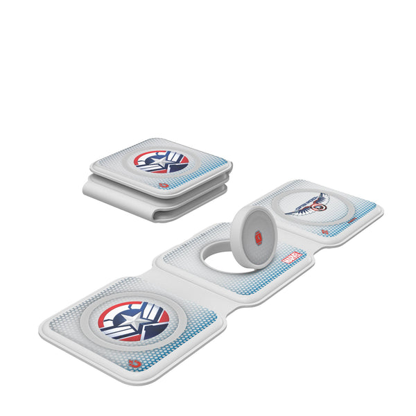 Marvel Avengers Sam Wilson Captain America Grid Foldable 3 in 1 Charger