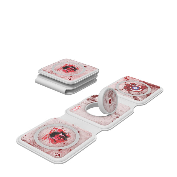 Marvel Avengers Red Hulk Badge Foldable 3 in 1 Charger