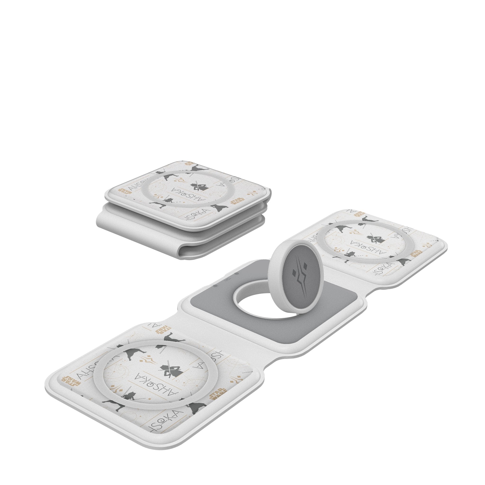 Star Wars Ahsoka Pattern Foldable 3 in 1 Charger