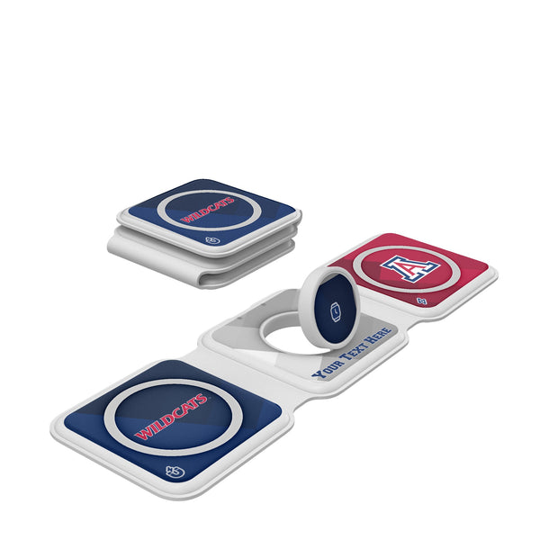 University of Arizona Wildcats Personalized Color Block Foldable 3 in 1 Charger