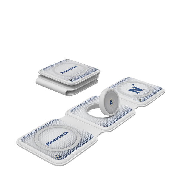 United State Naval Academy Midshipmen Linen Foldable 3 in 1 Charger