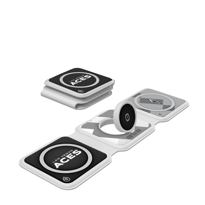 Las Vegas Aces Personalized Color Block Foldable 3 in 1 Charger