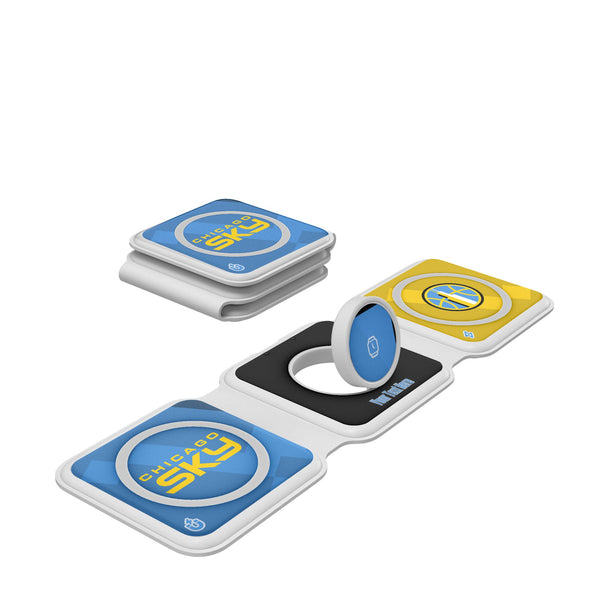 Chicago Sky Personalized Color Block Foldable 3 in 1 Charger