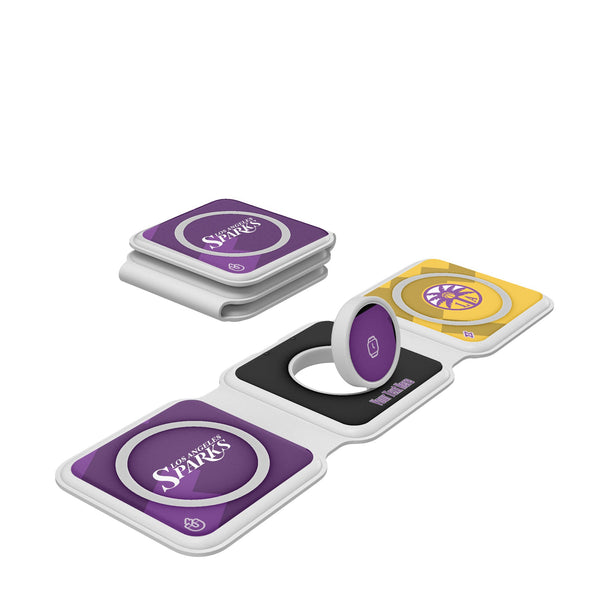Los Angeles Sparks Personalized Color Block Foldable 3 in 1 Charger