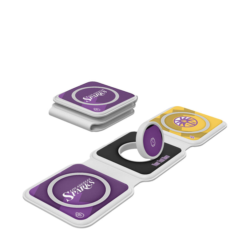 Los Angeles Sparks Personalized Color Block Foldable 3 in 1 Charger