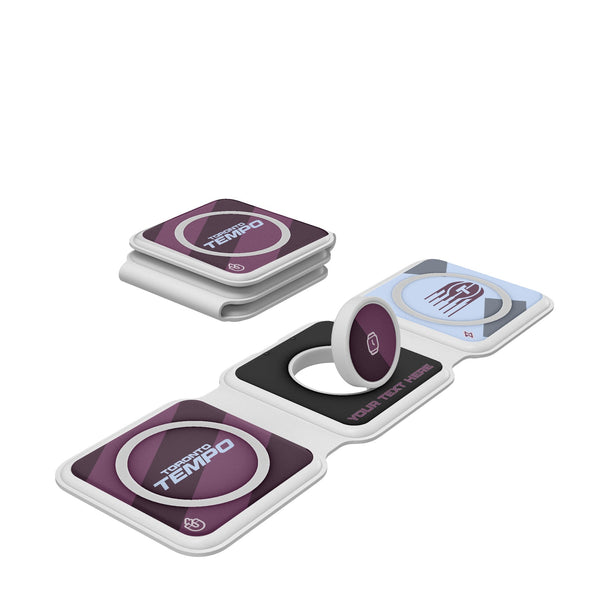 Toronto Tempo Personalized Color Block Foldable 3 in 1 Charger