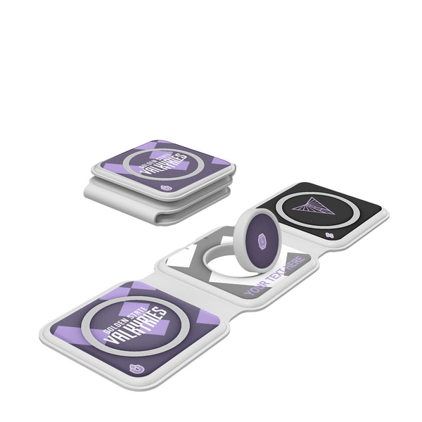 Golden State Valkyries Personalized Color Block Foldable 3 in 1 Charger