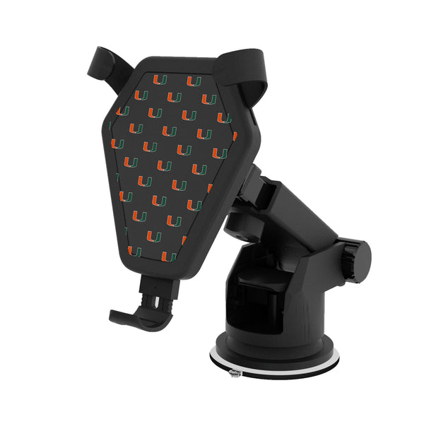 University of Miami Hurricanes Fashion Pattern Wireless Car Charger