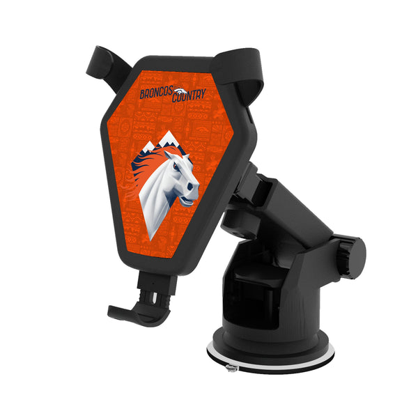 Denver Broncos 2024 Illustrated Limited Edition Wireless Car Charger