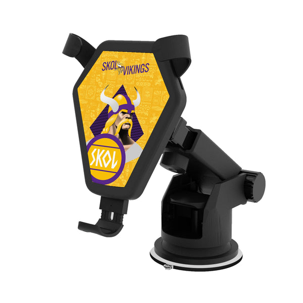 Minnesota Vikings 2024 Illustrated Limited Edition Wireless Car Charger