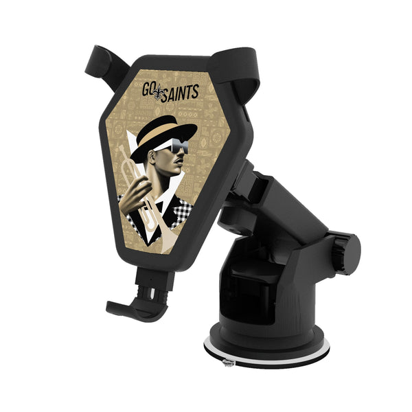 New Orleans Saints 2024 Illustrated Limited Edition Wireless Car Charger