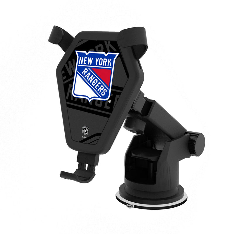 New York Rangers Monocolor Tilt Wireless Car Charger