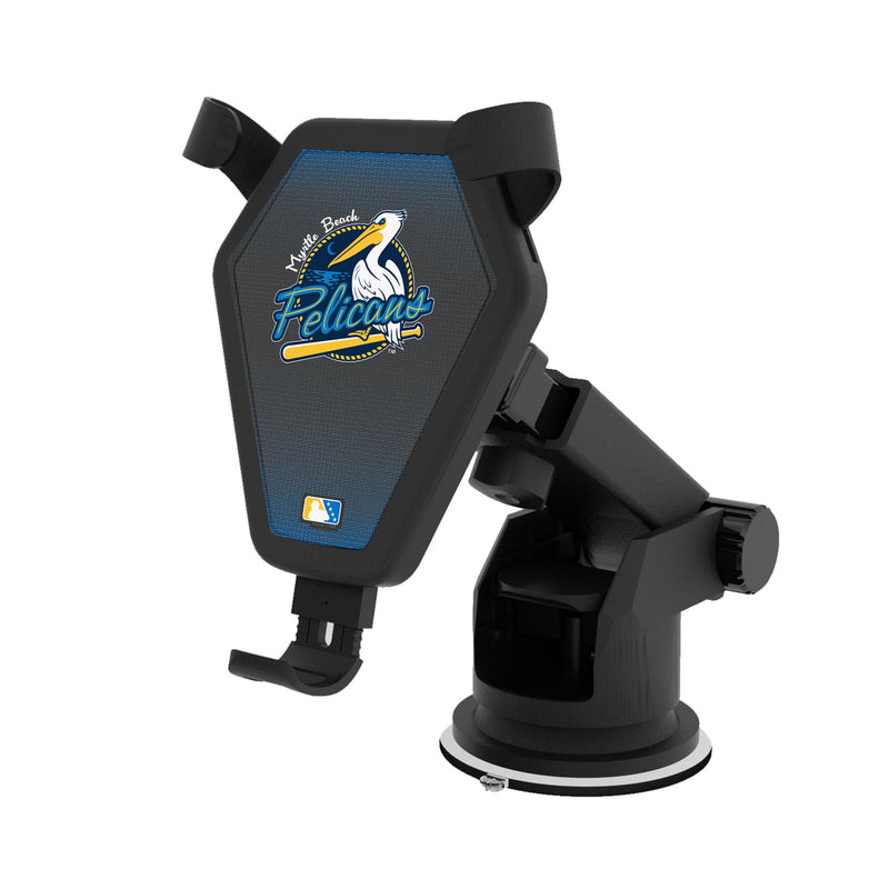 Myrtle Beach Pelicans Linen Wireless Car Charger