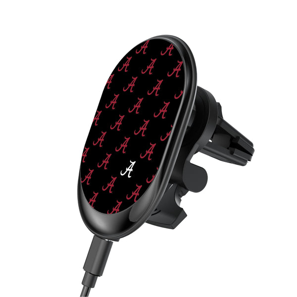 University of Alabama Crimson Tide Script A Fashion Pattern Wireless Mag Car Charger