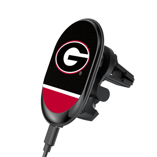 University of Georgia Bulldogs Endzone Solid Wireless Mag Car Charger