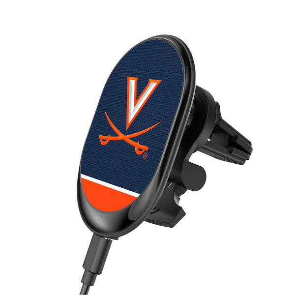 University of Virginia Cavaliers Endzone Solid Wireless Mag Car Charger