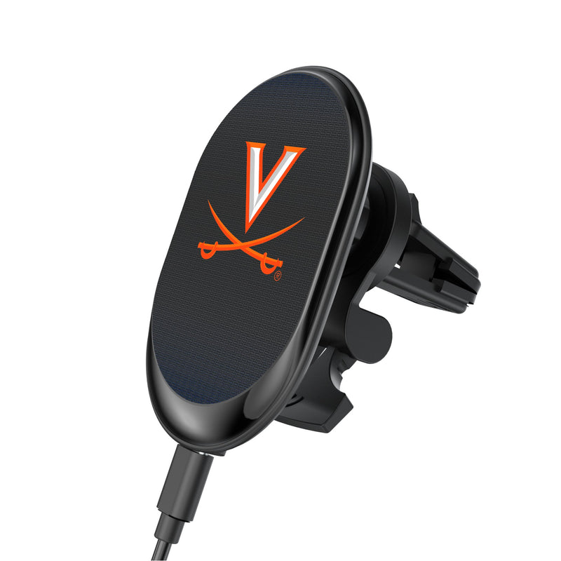 Virginia Cavaliers Linen Wireless Mag Car Charger