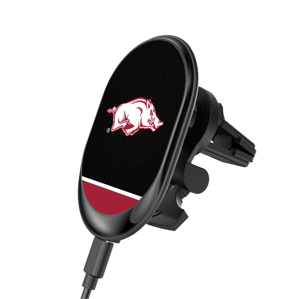 University of Arkansas Fayetteville Razorbacks Endzone Solid Wireless Mag Car Charger