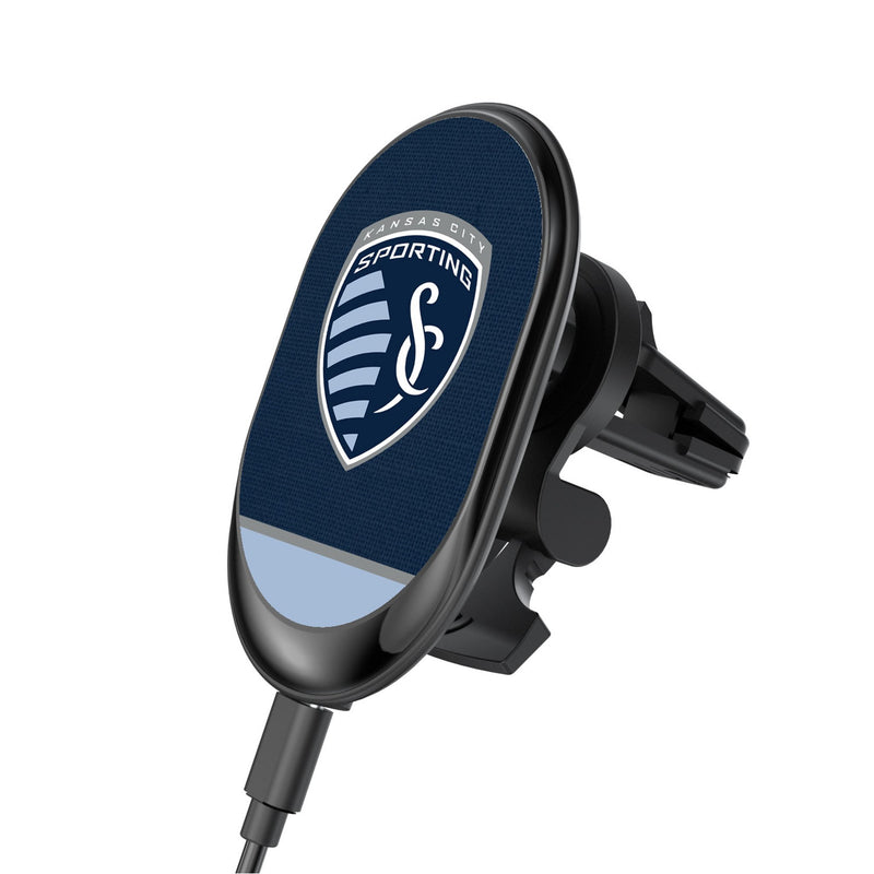 Sporting Kansas City   Endzone Solid Wireless Mag Car Charger