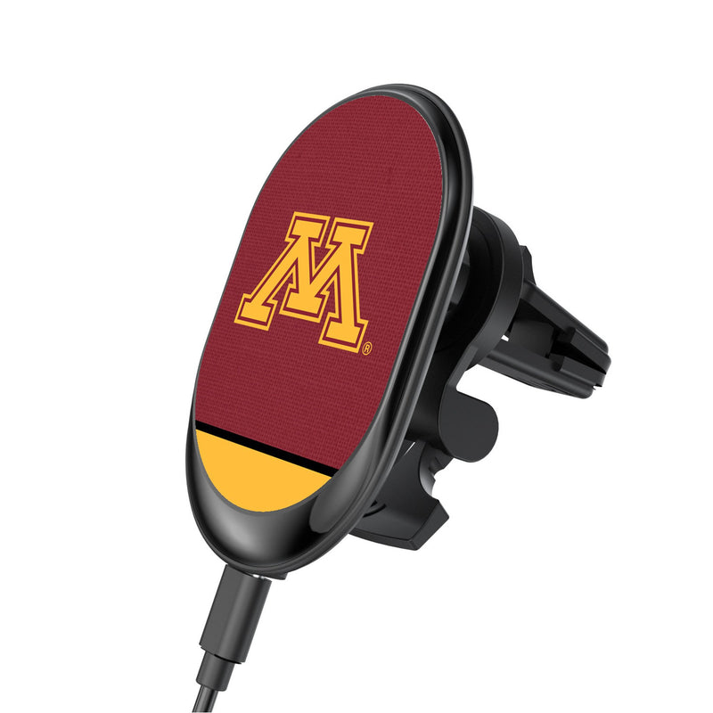 University of Minnesota Golden Gophers Endzone Solid Wireless Mag Car Charger