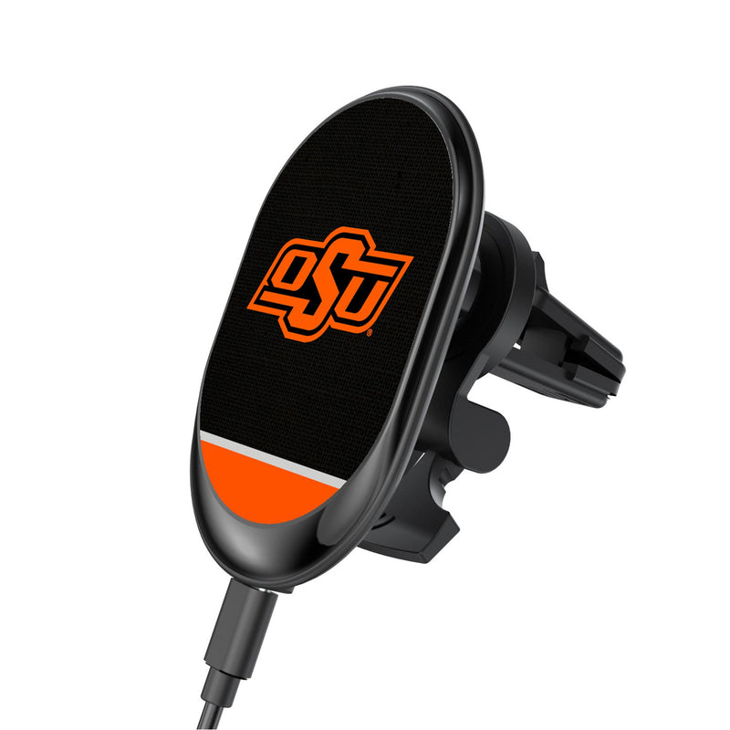 Oklahoma State University Cowboys Endzone Solid Wireless Mag Car Charger