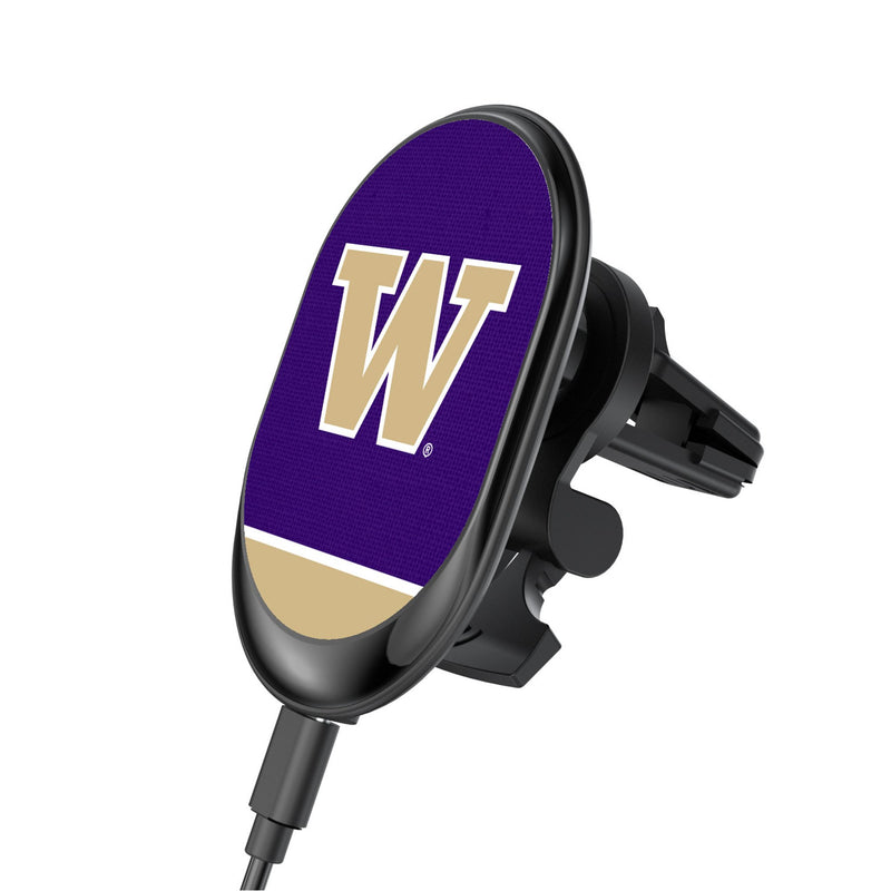 University of Washington Huskies Endzone Solid Wireless Mag Car Charger