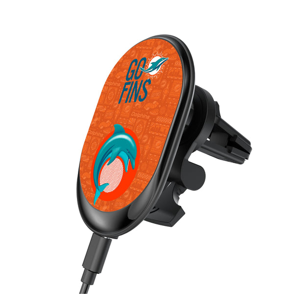 Miami Dolphins 2024 Illustrated Limited Edition Wireless Car Charger