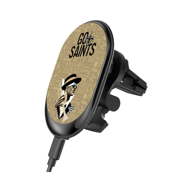 New Orleans Saints 2024 Illustrated Limited Edition Wireless Car Charger