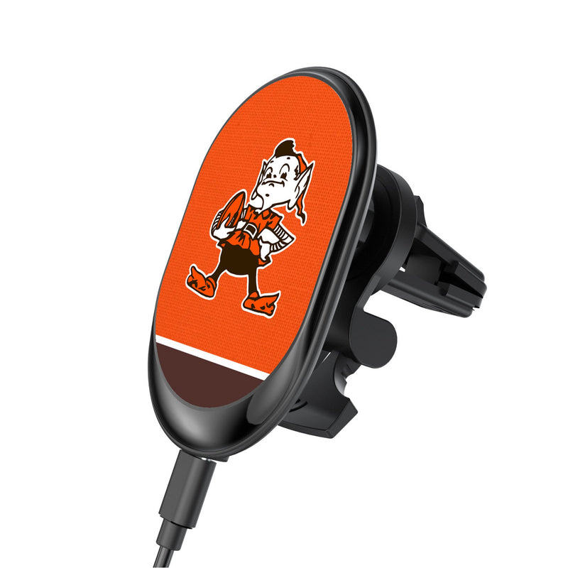 Cleveland Browns Historic Collection Endzone Solid Wireless Mag Car Charger