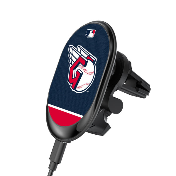 Cleveland Guardians Endzone Solid Wireless Mag Car Charger