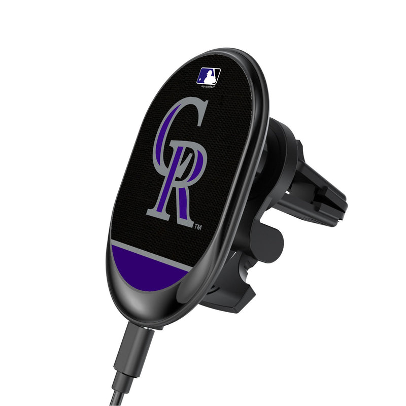 Colorado Rockies Endzone Solid Wireless Mag Car Charger