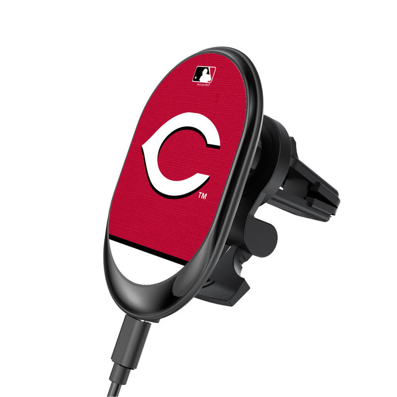 Cincinnati Reds Endzone Solid Wireless Mag Car Charger