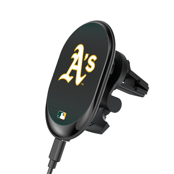 Oakland Athletics Linen Wireless Mag Car Charger