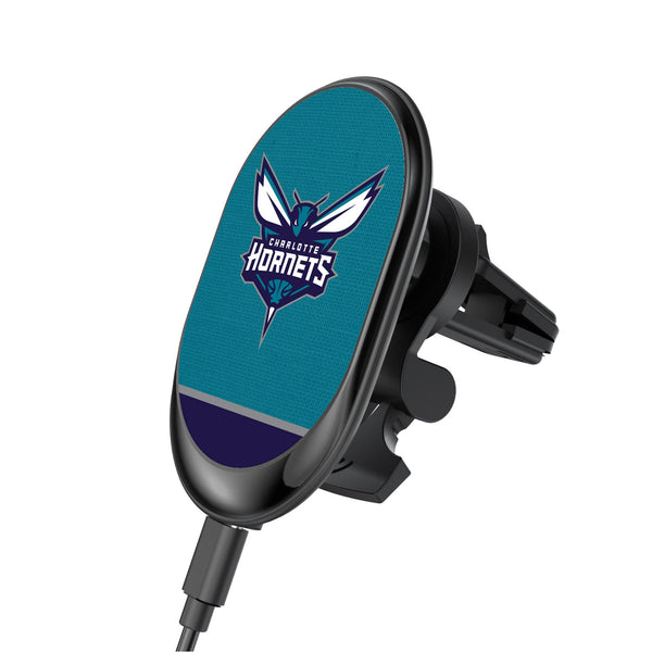 Charlotte Hornets Endzone Solid Wireless Mag Car Charger