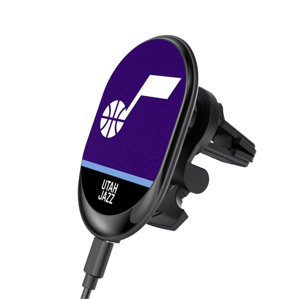 Utah Jazz Endzone Solid Wireless Mag Car Charger
