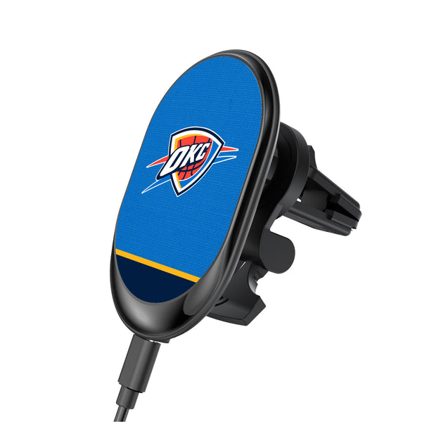 Oklahoma City Thunder Endzone Solid Wireless Mag Car Charger