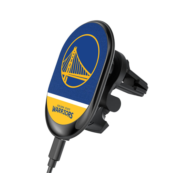Golden State Warriors Endzone Solid Wireless Mag Car Charger