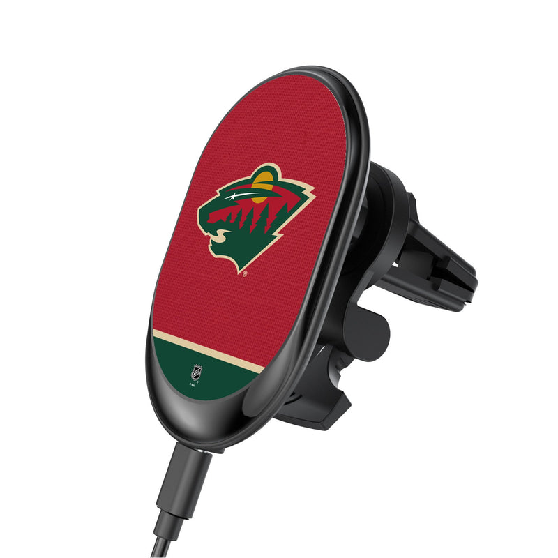 Minnesota Wild Endzone Solid Wireless Mag Car Charger