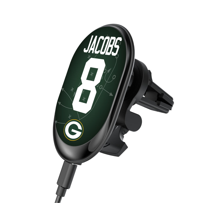 Josh Jacobs Green Bay Packers 8 Ready Wireless Mag Car Charger