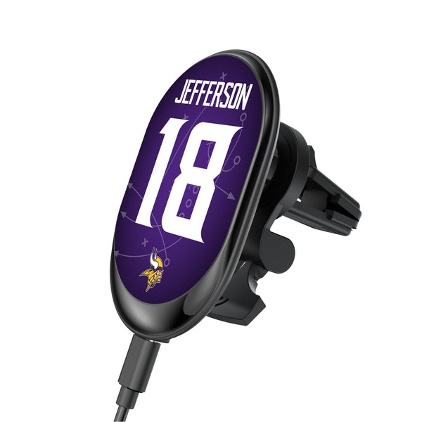 Justin Jefferson Minnesota Vikings 18 Ready Wireless Mag Car Charger
