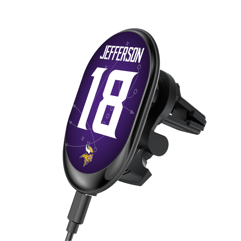 Justin Jefferson Minnesota Vikings 18 Ready Wireless Mag Car Charger