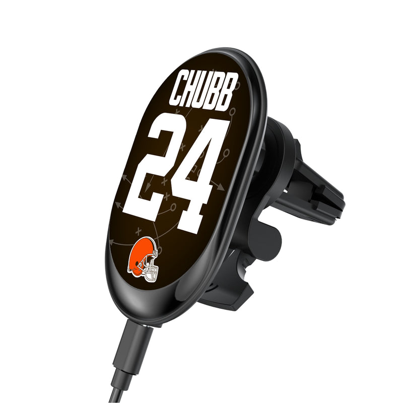 Nick Chubb Cleveland Browns 24 Ready Wireless Mag Car Charger