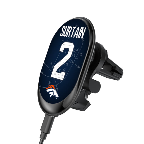 Pat Surtain II Denver Broncos 2 Ready Wireless Mag Car Charger