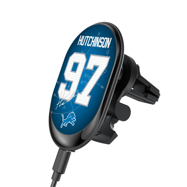 Aidan Hutchinson Detroit Lions 97 Ready Wireless Mag Car Charger