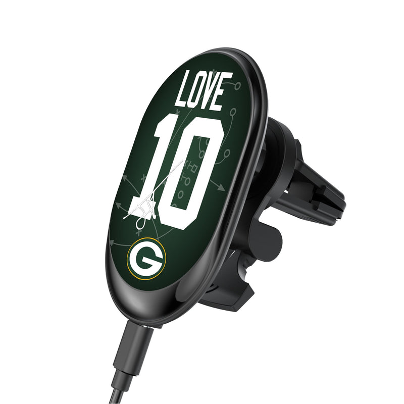 Jordan Love Green Bay Packers 10 Ready Wireless Mag Car Charger
