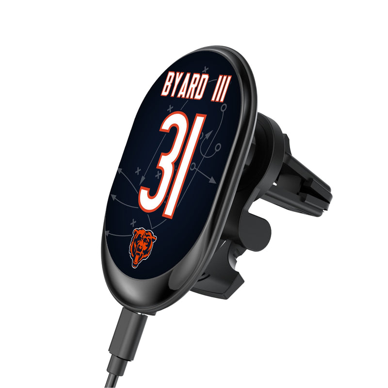 Kevin Byard III Chicago Bears 31 Ready Wireless Mag Car Charger