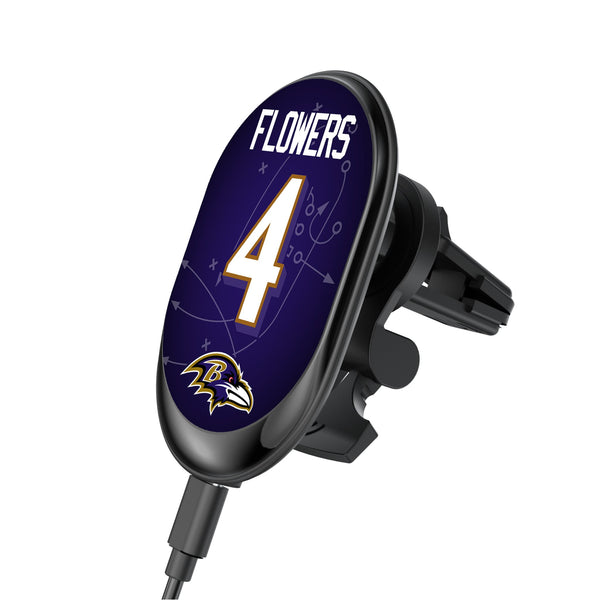 Zay Flowers Baltimore Ravens 4 Ready Wireless Mag Car Charger