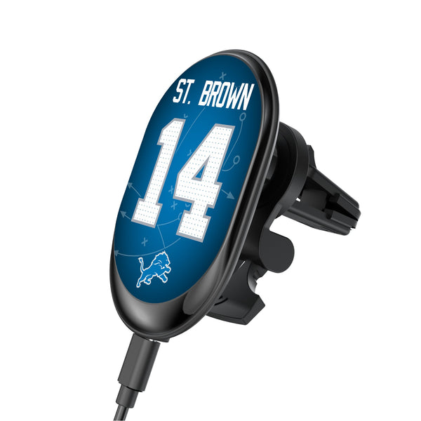 Amon-Ra St. Brown Detroit Lions 14 Ready Wireless Mag Car Charger