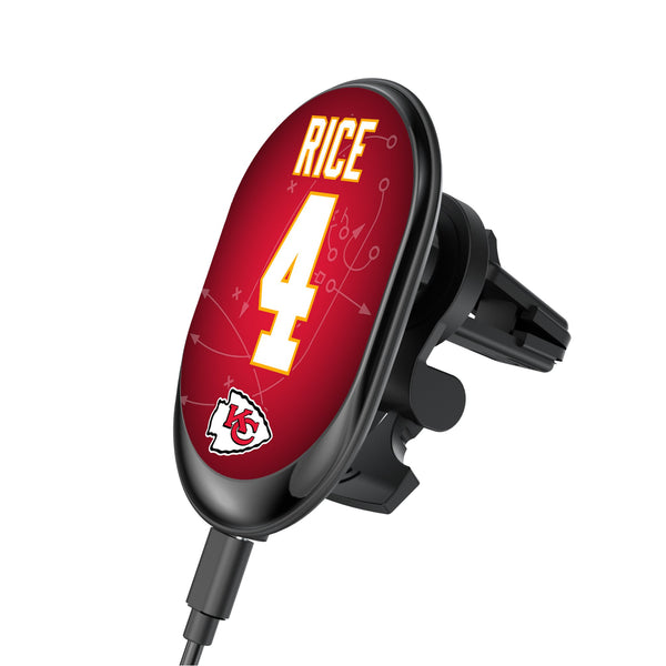 Rashee Rice Kansas City Chiefs 4 Ready Wireless Mag Car Charger